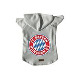 monopetz Kapişonlu Polar Sweatshirt Köpek ve Kedi Kıyafeti & Elbisesi - Beyaz Bayern München XL Beden