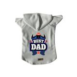 monopetz Kapişonlu Polar Sweatshirt Köpek ve Kedi Kıyafeti & Elbisesi - Beyaz Best Dad L Beden