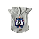 monopetz Kapişonlu Polar Sweatshirt Köpek ve Kedi Kıyafeti & Elbisesi - Beyaz Best Dad S Beden