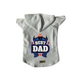 monopetz Kapişonlu Polar Sweatshirt Köpek ve Kedi Kıyafeti & Elbisesi - Beyaz Best Dad XS Beden