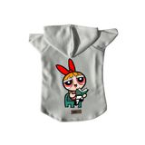 monopetz Kapişonlu Polar Sweatshirt Köpek ve Kedi Kıyafeti & Elbisesi Beyaz Blossom M