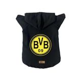 monopetz Kapişonlu Polar Sweatshirt Köpek Ve Kedi Kıyafeti & Elbisesi Beyaz Borussia Dortmund M