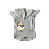 monopetz Kapişonlu Polar Sweatshirt Köpek ve Kedi Kıyafeti & Elbisesi Beyaz Cando L