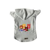 monopetz Kapişonlu Polar Sweatshirt Köpek ve Kedi Kıyafeti & Elbisesi Beyaz Cando003 M