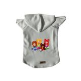 monopetz Kapişonlu Polar Sweatshirt Köpek ve Kedi Kıyafeti & Elbisesi Beyaz Cando003 XL