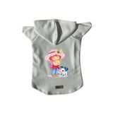 monopetz Kapişonlu Polar Sweatshirt Köpek ve Kedi Kıyafeti & Elbisesi Beyaz Çilek Kız XL