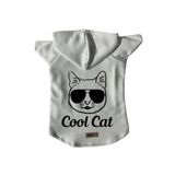 monopetz Kapişonlu Polar Sweatshirt Köpek ve Kedi Kıyafeti & Elbisesi Beyaz Cool cat XL