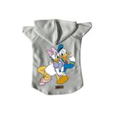 monopetz Kapişonlu Polar Sweatshirt Köpek ve Kedi Kıyafeti & Elbisesi Beyaz Deysi Donald M