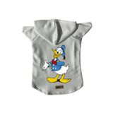monopetz Kapişonlu Polar Sweatshirt Köpek Ve Kedi Kıyafeti & Elbisesi Beyaz Donald S