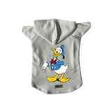 monopetz Kapişonlu Polar Sweatshirt Köpek Ve Kedi Kıyafeti & Elbisesi Beyaz Donald XS