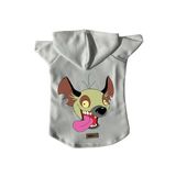 monopetz Kapişonlu Polar Sweatshirt Köpek Ve Kedi Kıyafeti & Elbisesi Beyaz Ed001 S