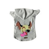 monopetz Kapişonlu Polar Sweatshirt Köpek Ve Kedi Kıyafeti & Elbisesi Beyaz Ed001 XS