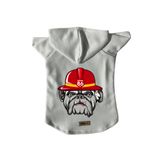 monopetz Kapişonlu Polar Sweatshirt Köpek ve Kedi Kıyafeti & Elbisesi - Beyaz Firemen S Beden