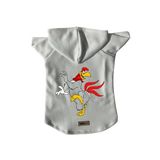 monopetz Kapişonlu Polar Sweatshirt Köpek ve Kedi Kıyafeti & Elbisesi Beyaz Fog Horn M