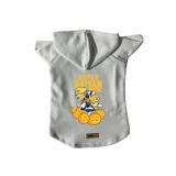 monopetz Kapişonlu Polar Sweatshirt Köpek ve Kedi Kıyafeti & Elbisesi Beyaz Goku Vegeta L