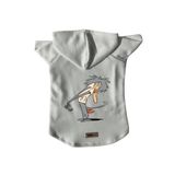 monopetz Kapişonlu Polar Sweatshirt Köpek ve Kedi Kıyafeti & Elbisesi Beyaz IR005 L