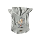 monopetz Kapişonlu Polar Sweatshirt Köpek ve Kedi Kıyafeti & Elbisesi Beyaz IR005 XL