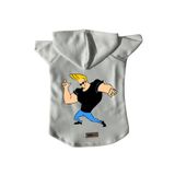 monopetz Kapişonlu Polar Sweatshirt Köpek Ve Kedi Kıyafeti & Elbisesi Beyaz Johny Bravo M