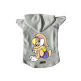 monopetz Kapişonlu Polar Sweatshirt Köpek ve Kedi Kıyafeti & Elbisesi Beyaz Lola L