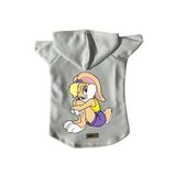 monopetz Kapişonlu Polar Sweatshirt Köpek ve Kedi Kıyafeti & Elbisesi Beyaz Lola S