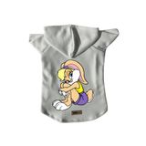 monopetz Kapişonlu Polar Sweatshirt Köpek ve Kedi Kıyafeti & Elbisesi Beyaz Lola XS
