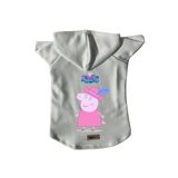 monopetz Kapişonlu Polar Sweatshirt Köpek ve Kedi Kıyafeti & Elbisesi Beyaz Peppa Pig S