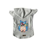 monopetz Kapişonlu Polar Sweatshirt Köpek ve Kedi Kıyafeti & Elbisesi Beyaz Rick and Morty 2 L