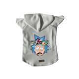 monopetz Kapişonlu Polar Sweatshirt Köpek ve Kedi Kıyafeti & Elbisesi Beyaz Rick and Morty 2 S