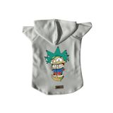 monopetz Kapişonlu Polar Sweatshirt Köpek Ve Kedi Kıyafeti & Elbisesi Beyaz Rick And Morty L