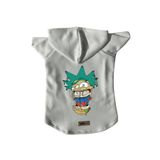 monopetz Kapişonlu Polar Sweatshirt Köpek Ve Kedi Kıyafeti & Elbisesi Beyaz Rick And Morty S