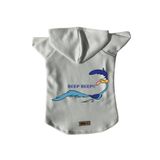 monopetz Kapişonlu Polar Sweatshirt Köpek ve Kedi Kıyafeti & Elbisesi - Beyaz Road Runner XL Beden