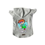monopetz Kapişonlu Polar Sweatshirt Köpek ve Kedi Kıyafeti & Elbisesi Beyaz Rugrats Carlitos S