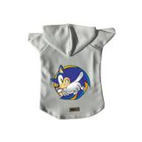monopetz Kapişonlu Polar Sweatshirt Köpek ve Kedi Kıyafeti & Elbisesi Beyaz Sonic S