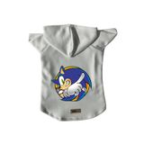 monopetz Kapişonlu Polar Sweatshirt Köpek ve Kedi Kıyafeti & Elbisesi Beyaz Sonic XL
