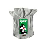 monopetz Kapişonlu Polar Sweatshirt Köpek ve Kedi Kıyafeti & Elbisesi Beyaz Sylvester XL