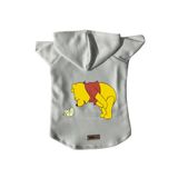 monopetz Kapişonlu Polar Sweatshirt Köpek ve Kedi Kıyafeti & Elbisesi Beyaz Winnie The Pooh S