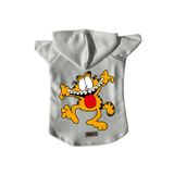 monopetz Kapişonlu Polar Sweatshirt Köpek Ve Kedi Kıyafeti & Elbisesi Beyaz Yeni Garfield XL