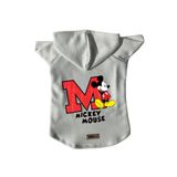 monopetz Kapişonlu Polar Sweatshirt Köpek ve Kedi Kıyafeti & Elbisesi Beyaz Yeni Mickey 2 M