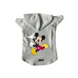 monopetz Kapişonlu Polar Sweatshirt Köpek ve Kedi Kıyafeti & Elbisesi Beyaz Yeni Mickey M