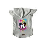 monopetz Kapişonlu Polar Sweatshirt Köpek Ve Kedi Kıyafeti & Elbisesi Beyaz Yeni Mickey Mouse S