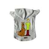 monopetz Kapişonlu Polar Sweatshirt Köpek Ve Kedi Kıyafeti & Elbisesi Beyaz Yeni Scooby Doo M