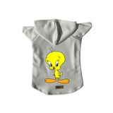 monopetz Kapişonlu Polar Sweatshirt Köpek Ve Kedi Kıyafeti & Elbisesi Beyaz Yeni Tweety S