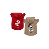 monopetz Kapişonlu Polar Sweatshirt Köpek ve Kedi Kıyafeti & Elbisesi - Buggs & Mickey 2'Li Fırsat Paketi XL Beden