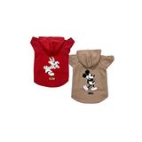 monopetz Kapişonlu Polar Sweatshirt Köpek Ve Kedi Kıyafeti & Elbisesi - Buggs & Mickey 2'li Fırsat Paketi XS Beden