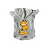 monopetz Kapişonlu Polar Sweatshirt Köpek Ve Kedi Kıyafeti & Elbisesi Garfield Beyaz S