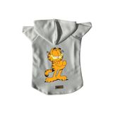 monopetz Kapişonlu Polar Sweatshirt Köpek Ve Kedi Kıyafeti & Elbisesi Garfield Beyaz XL