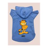 monopetz Kapişonlu Polar Sweatshirt Köpek Ve Kedi Kıyafeti & Elbisesi Garfield Mavi S