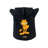 monopetz Kapişonlu Polar Sweatshirt Köpek Ve Kedi Kıyafeti & Elbisesi Garfield Siyah S