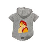 monopetz Kapişonlu Polar Sweatshirt Köpek Ve Kedi Kıyafeti & Elbisesi Gri Aslan Kral M