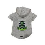 monopetz Kapişonlu Polar Sweatshirt Köpek Ve Kedi Kıyafeti & Elbisesi Gri Astronot Frankenstein L